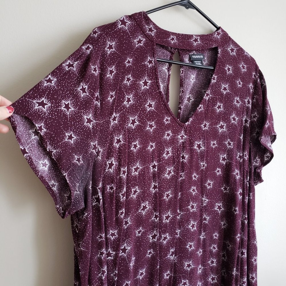 torrid Star Pattern Purple Top